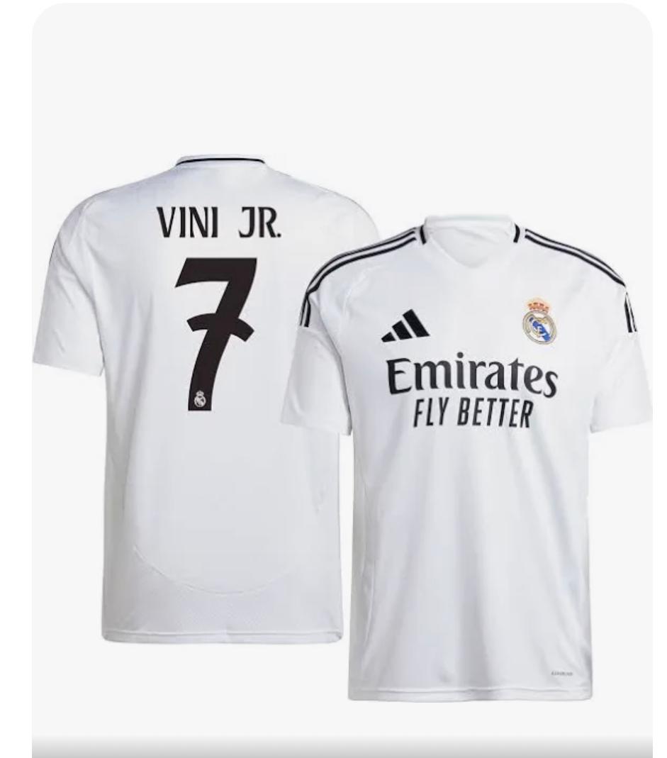 Men's adidas Vinicius Jr Real Madrid Home Jersey 24/25