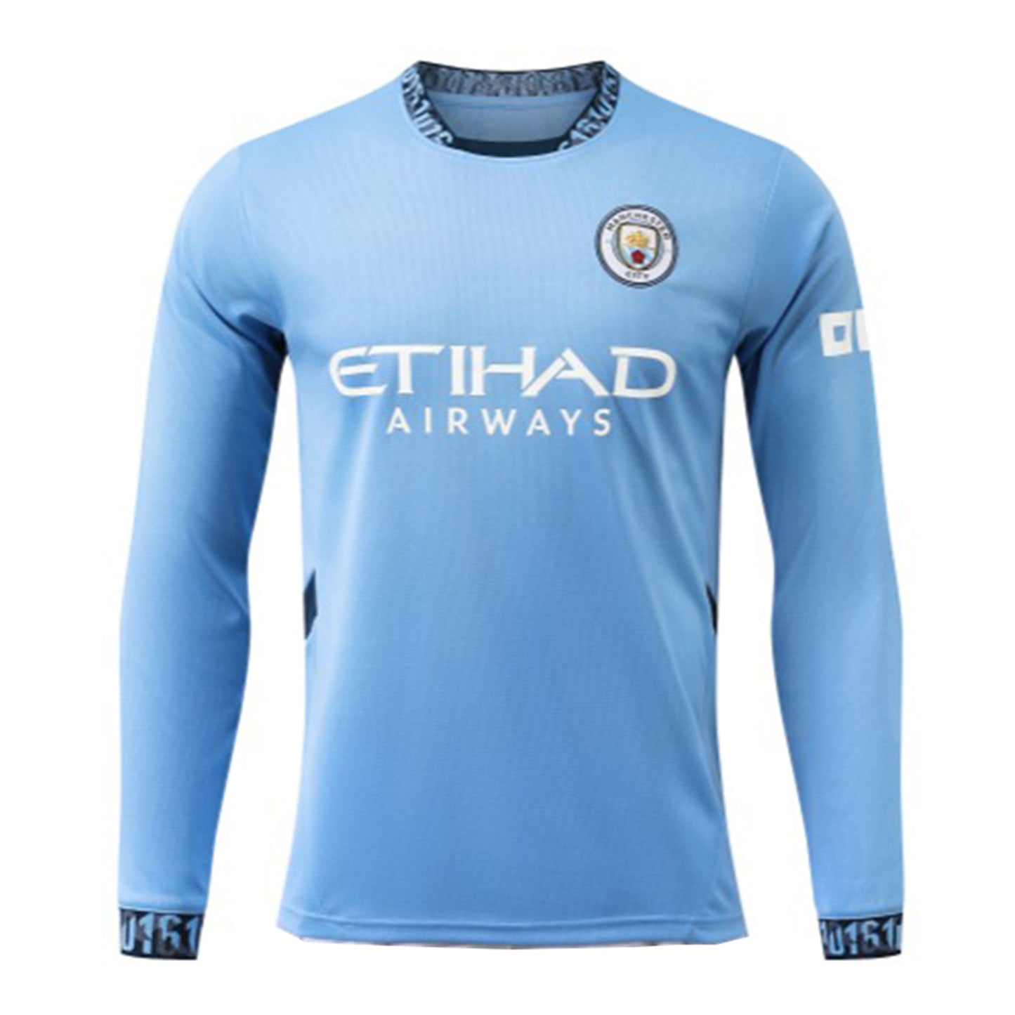 Men's Player version one Manchester City Long Sleeve Home Jersey 24/25